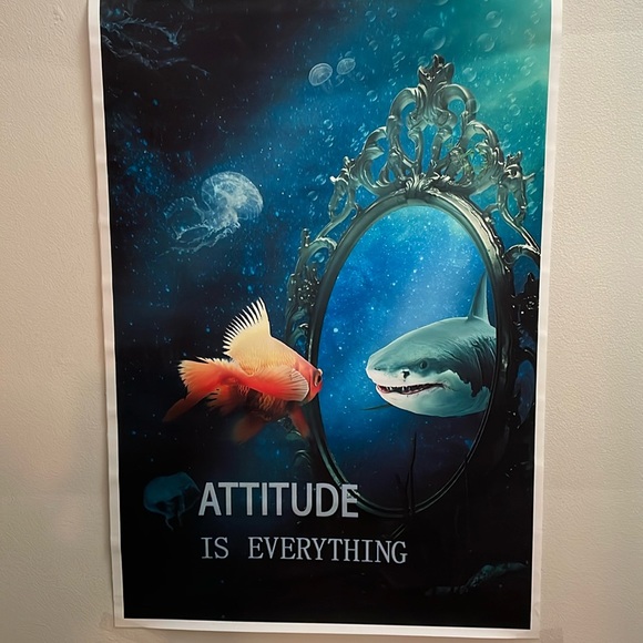 Canvas Wall Art- “Attitude is Everything” NIB - Picture 2 of 7